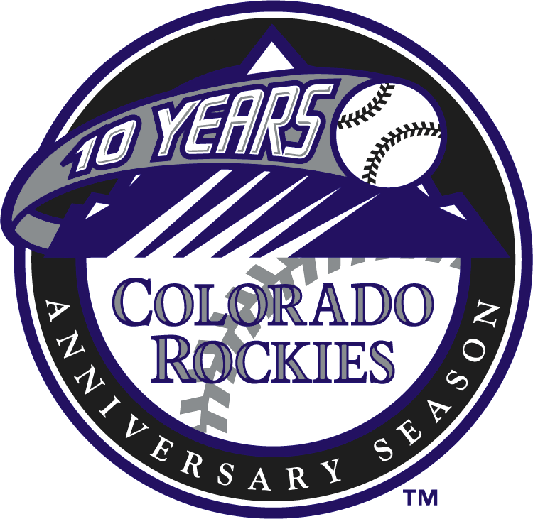 Colorado Rockies 2002 Anniversary Logo vinyl decal